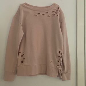 pink guess kids sweater